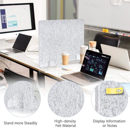 2 Pack Acoustic Desk Dividers, 24" x 20" (Silver Gray) - color: Light Gray, size: 2 Pack
