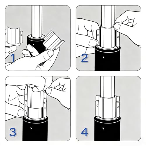 Office Chair Sinking Stopper Lifting Rod Fix Pipe Clamp Kit to Sinking|Made of Steel Strong Enough to Support Maximum 760 Pounds | No More Sink & No Need to Replace Chair Gas Lift Cylinder - Silver