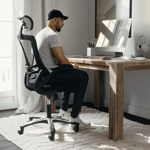 Flash Furniture Mesh Swivel Adjustable Office Chair, Black