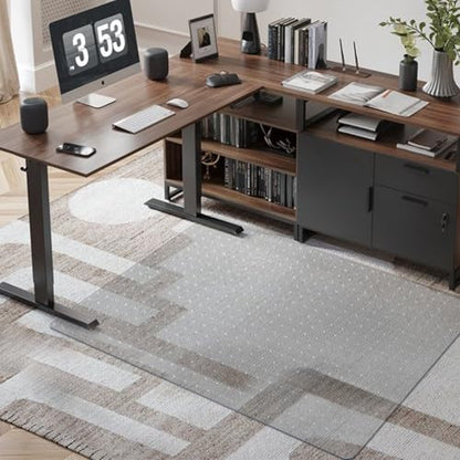 Azadx Chair Mat for Carpet 48"x 36" with Lip Chair Mat Thick and Sturdy | Office Chair Mat for Carpet Protector Floor Mat on Low Pile Carpets Easy Glide Rolling Desk Computer Chair Mat for Home - size: 36 x 48'' for carpet