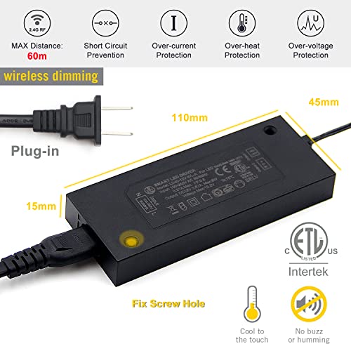 VST Under Cabinet Mini Panel Lighting 3PCS 3.94inch 12V 2.5W(Total 7.5W) with Wireless Dimmer Switch, Surface Mount Puck Light for Kitchen Van Truck Car Galley Downlight (Round Black4000K) - color: 3 Pack Round Black