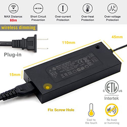 VST Under Cabinet Mini Panel Lighting 3PCS 3.94inch 12V 2.5W(Total 7.5W) with Wireless Dimmer Switch, Surface Mount Puck Light for Kitchen Van Truck Car Galley Downlight (Round Black4000K) - color: 3 Pack Round Black