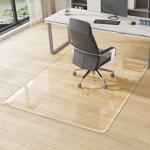 MESAILUP Beveled Edge Office Chair Mat for Carpet or Hardwood Floor-46”x55” - size: Beveled Edge-46"x55"