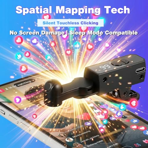 2 Pack Auto Clicker Tapper for Phone Rechargeable & 107 Adjustable Speeds