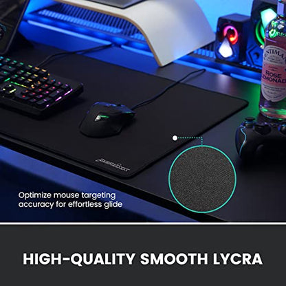 Perixx DX-1000XXL Waterproof Gaming Mouse Pad with Stitched Edge - Non-Slip Rubber Base Design for Laptop or Desktop Computer - XXL Size 35.43x16.93x0.12 Inches - size: 16.9L x 35.4W inches