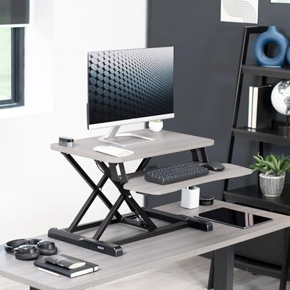 VIVO Dark Gray 26 inch Standing Desk Converter, DESK-V026KG - color: Dark Gray, size: 26"