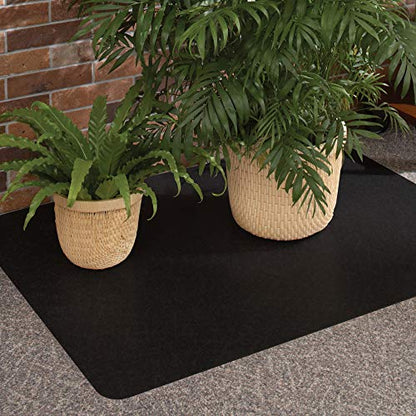 ES Robbins Low Pile Carpet Chair Mat, 36" x 48" Rectangle, Black - style: Low Pile Carpet