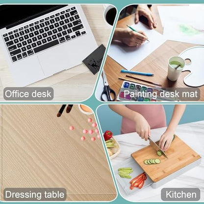 AHWEKR Transparent Desk Pad, 11in x 32in, PVC, Non-Slip, Heat Resistant & Waterproof - color: Clear Desk Mat 1mm, size: 11in x 32in