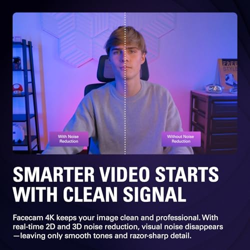 Elgato Facecam 4K, 4K60 Studio Webcam, DSLR-Like Control - style: Facecam 4K