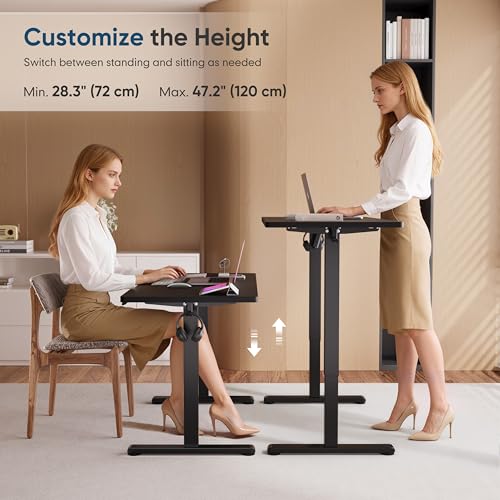 Monomi 48" x24“ Electric Height Adjustable Standing Desk,Black | Ergonomic Home Office Computer Gaming Desks with Memory Presets,Stable Steel Frame,176 lbs Capacity,Easy Assembly - color: Black, size: 48x24
