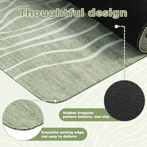 iCasso Desk Cover Mat Green, Extra Large Mouse Pad for Laptop - color: Wave-Green