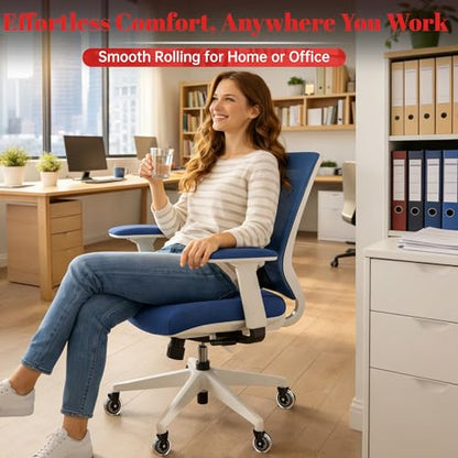 Office Chair Wheels Replacement, 5PC- Universal Fit 3 Inch Casters for Office computer Chairs, Safe for All Floors, Desk wheels for office chair, Smooth & Quiet Glide, Scratch-Resistant, Quick Install
