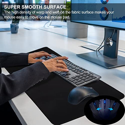 Large Gaming Mouse Pad with Stitched Edges,[27.5x11.8In] Extended Mouse Pad with Non-Slip Natural Rubber Base for Gamer/Desktop/Office/Home (70x30 Blackus) - color: 70x30 Blackus