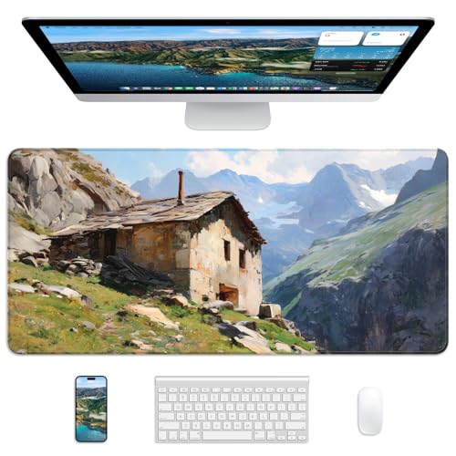 Mouse Pad 31.5x15.7in Large Desk Mat Non-Slip for Office - color: Oil-painted, size: 31.5" x 15.7"
