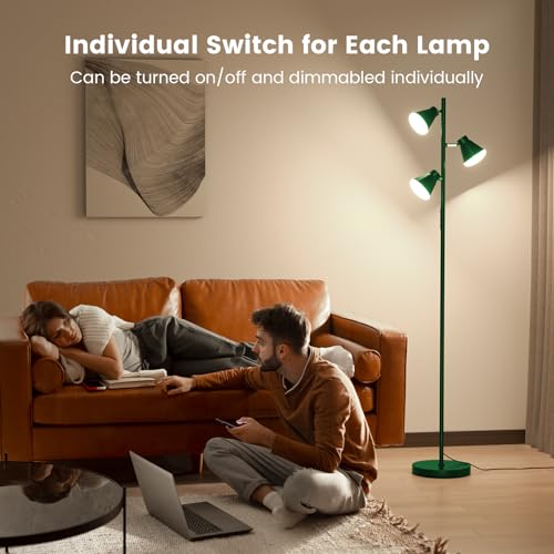 SIBRILLE 36W LED Tree Floor Lamp with Remote for Living Room Bedroom - color: Green