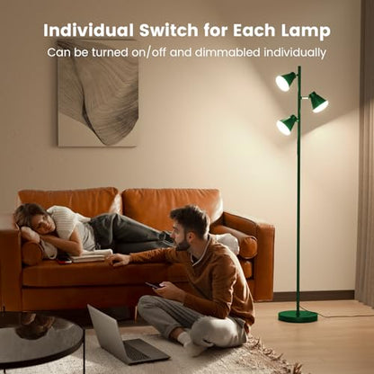 SIBRILLE 36W LED Tree Floor Lamp with Remote for Living Room Bedroom - color: Green