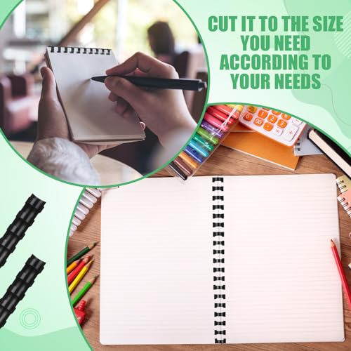 Maitys 300 Pcs Plastic Binding Combs Bulk 19 Ring Comb Spines Letter Size Spiral Binding for Notebook Calendar Picture(5/8 Inch,Black) - color: Black, size: 5/8 Inch