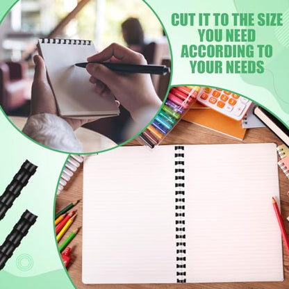 Maitys 300 Pcs Plastic Binding Combs Bulk 19 Ring Comb Spines Letter Size Spiral Binding for Notebook Calendar Picture(5/8 Inch,Black) - color: Black, size: 5/8 Inch