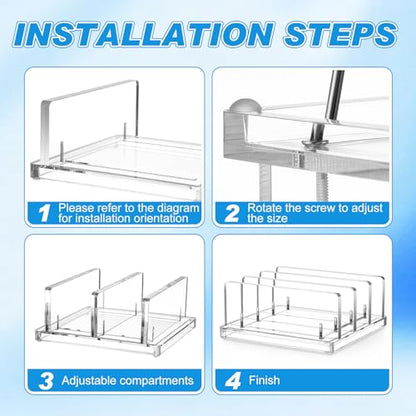 Chunful Adjustable Vertical Laptop Stand for Desk, Acrylic 3 Slot Laptop Holder Desktop, Invisible Desktop Notebook Dock for Notebook Computer, All Gaming Laptops up to 17'' - color: Clear, style: 3 Slot