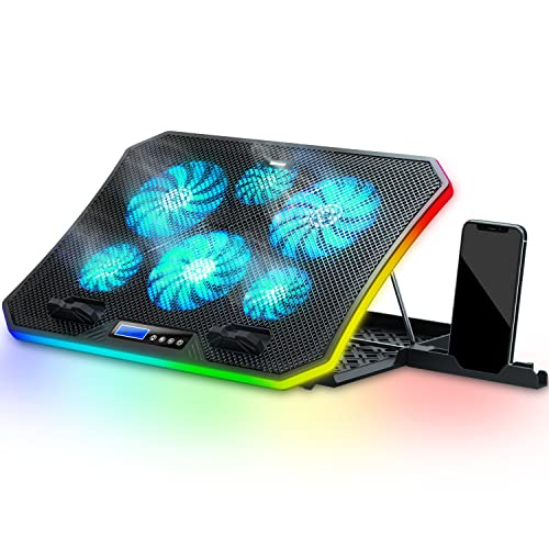 TopMate C12 Laptop Cooling Pad RGB Gaming Notebook Cooler for Desk/Lap Use