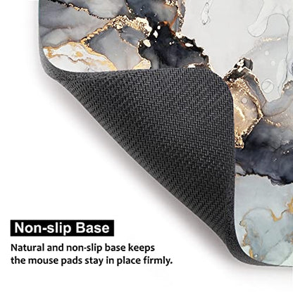 Audimi Small Mouse Pad 6 x 8 Inch, Mini Mouse Pad Thick for Laptop Wireless Mouse Home Office Travel, Portable & Washable (Grey Marble) - color: Grey Marble