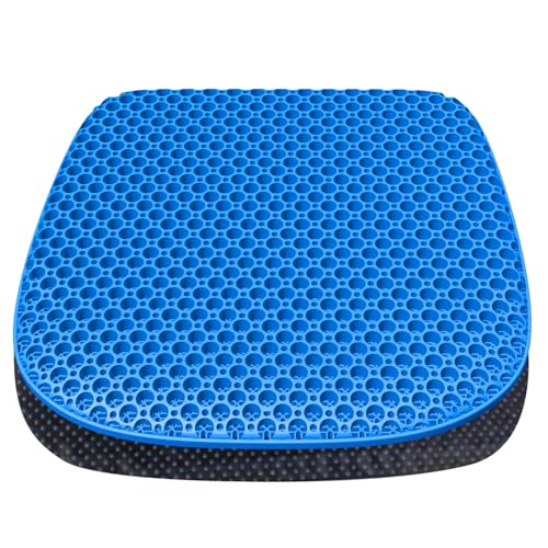 Large Gel Seat Cushion for Long Sitting with Non-Slip Cover,Soft & Breathable,Seat Cushion for Chair,Car,Office,Desk Chair,Wheelchair - size: Medium Size