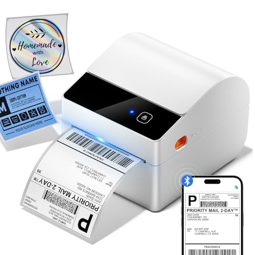 ASprink Bluetooth Shipping Label Printer 4x6 - color: White