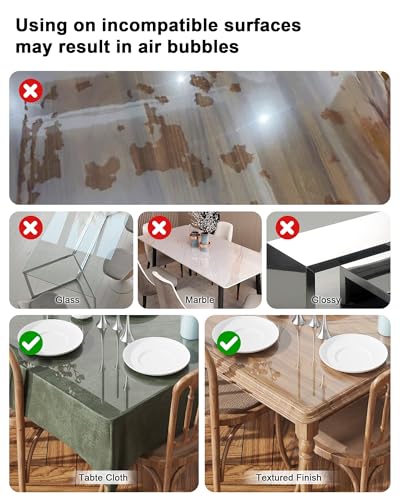 Clear Table Cover Protector 20 x 36 Inch, 2mm Thick - color: Clear, size: 36" x 20"