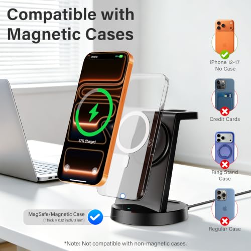 25W Magnetic Fast 3 in 1 Charging Station Wireless Charger Stand