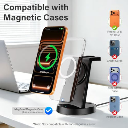25W Magnetic Fast 3 in 1 Charging Station Wireless Charger Stand