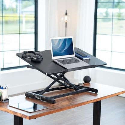 VIVO Black 36 in Tilting Stand Up Desk Converter, DESK-V036T