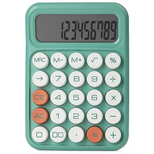 Mr. Pen- Mechanical Switch Calculator, 12 Digit Large LCD Display | Earthy Green with Big Buttons, Mechanical Switch Calculator for Home, School, Office - color: Pistachio