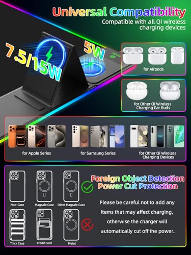 Mouse Pad with Foldable Phone Holder & Wireless Charger, XXL RGB Gaming Mousepad 31.5"x15.8" Large Desk Mat for Keyboard, Black Desk Pad with Dual Qi Charging Station | 11 Colors 5 Modes | Waterproof - color: 31.5x15.75"Phone Stand-Black Right w/PD Upgrad