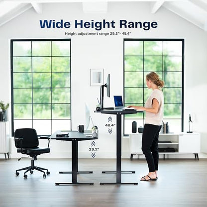 VIVO Black 60 x 30 in Standing Desk, DESK-KIT-1G6B-30 - color: Black Top / Gray Frame, size: 60 x 30-inch