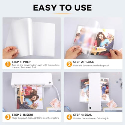 600 Pack Laminating Sheets, 3 Mil, 9 x 11.5 Inches Thermal Laminating Pouches Lamination Sheet Paper for Laminator, Clear, Letter Size, Office and School Supplies - size: 300PACK-3Mil (9 x11.5Inches) (Pack of 2)