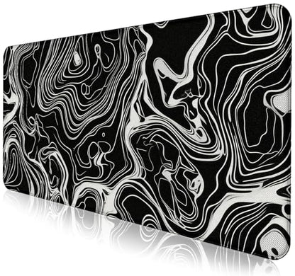 Marble Patterned XL Gaming Mouse Pad, Suitable for Office and Study Mouse Pads - color: Abstract Lines
