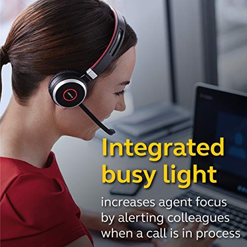 Jabra Evolve 65 MS Wireless Headset, Stereo – Includes Link 370 USB Adapter – Bluetooth Headset with Industry-Leading Wireless Performance, Advanced Noise-Cancelling Microphone, All Day Battery - size: Dual-ear, USB-A Dongle, style: Teams Certified