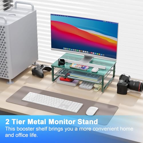 gianotter 2-Tier Metal Monitor Stand Riser - color: Dark Green