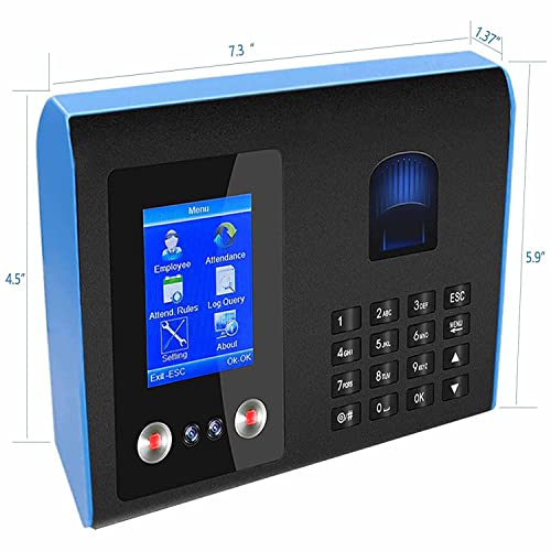 Time Clocks for Employees Small Business with Face Recognition, Finger Scan, Password in One, Biometric Fingerprint Time Attendance Machine, Offline Intelligent Terminal Clock Machine,110V - color: 110V