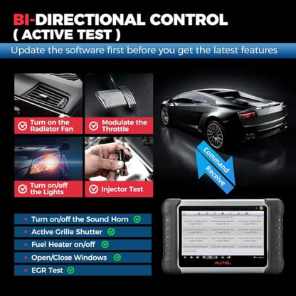 Autel Scanner MaxiCOM MK808S-TS: All Systems Bidirectional OBD2 Scan Tool