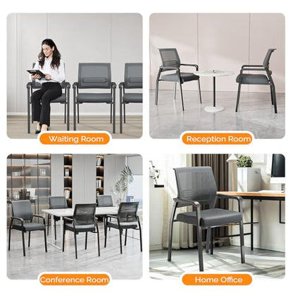 VINGLI Oversize 350 lbs Stackable Waiting Room & Conference Room Chairs; Ergonomic Design for Office Guest Lobby Reception Areas