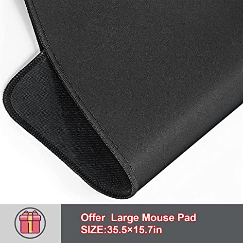 63x5in L Shaped Standing Desk with Outlets & Mouse Pad, Brown - color: Rustic Brown