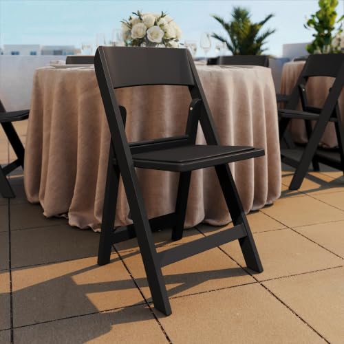 Flash Furniture Hercules Resin Folding Chair, Black - color: Black, size: Set of 1, style: Modern