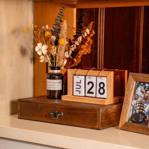 Wooden Drawers Organizer Solid Desktop Drawer Storage Box Organizer - color: Wood