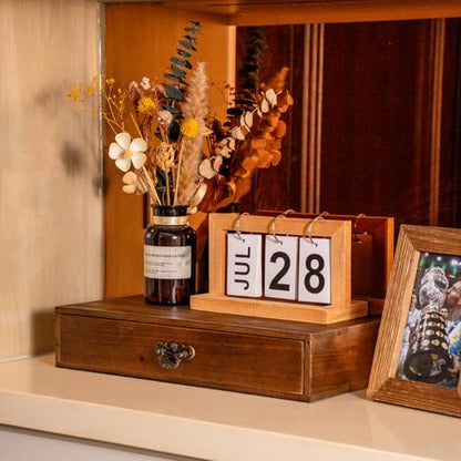 Wooden Drawers Organizer Solid Desktop Drawer Storage Box Organizer - color: Wood