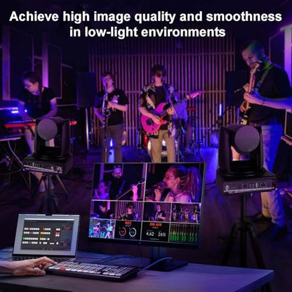PTZ Camera 10X Optical Zoom Video with SDI Cameras, HDMI Camera Support PTZ Control and IP Live Streaming Output for Conferencing, Church - color: 10X