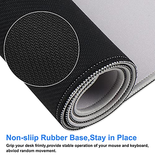Large Gaming Mouse Pad with Stitched Edges,[27.5x11.8In] Extended Mouse Pad with Non-Slip Natural Rubber Base for Gamer/Desktop/Office/Home (70x30 Greyus) - color: 70x30 Greyus
