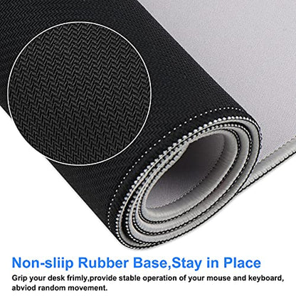 Large Gaming Mouse Pad with Stitched Edges,[27.5x11.8In] Extended Mouse Pad with Non-Slip Natural Rubber Base for Gamer/Desktop/Office/Home (70x30 Greyus) - color: 70x30 Greyus