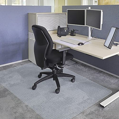 LEMY 46 Inch x 60 Inch 1/11 Inch (2.2MM) Thickness PVC Floor Office Chair Mat Transparent Plastic Carpet Floor Protector for Chair Desk Home Office - size: 46x60