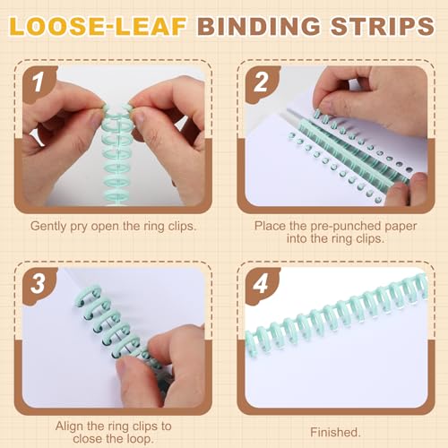 PATIKIL 5 Hole Paper Puncher, Hole Punch Binding Machine Spiral Coil Binder with 10Pcs 30 Ring Loose Leaf Binder Spines 5 Sheets Capacity for DIY Planner Scrapbook Office, Orange - color: Orange